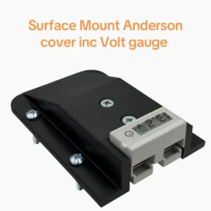 Anderson Plug Surface Mount Panel Kit 50Amp Grey inc Volt Gauge Caravan Canopy