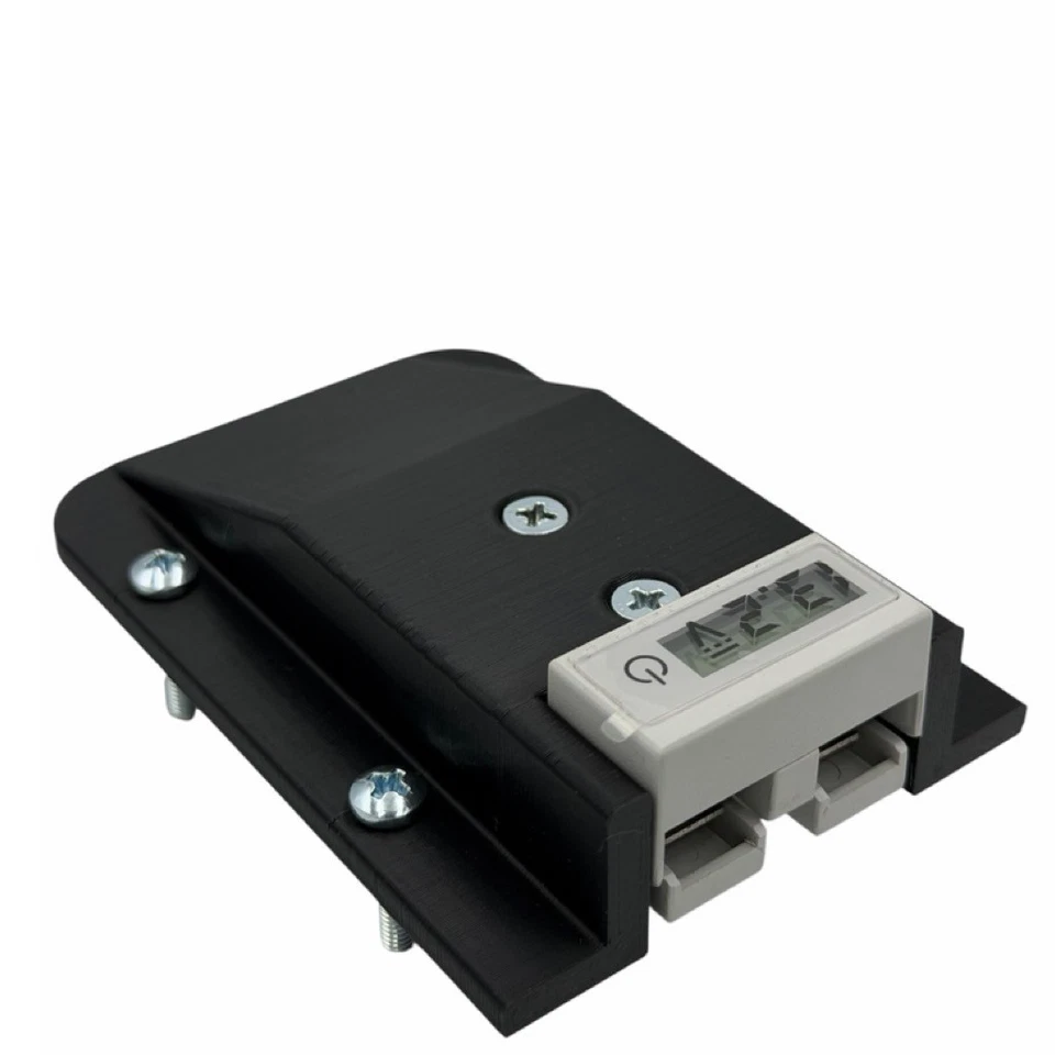 Anderson Plug Surface Mount Panel Kit 50Amp Grey inc Volt Gauge Caravan Canopy - Image 2