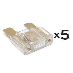Maxi Blade Fuse 80 AMP White x 5