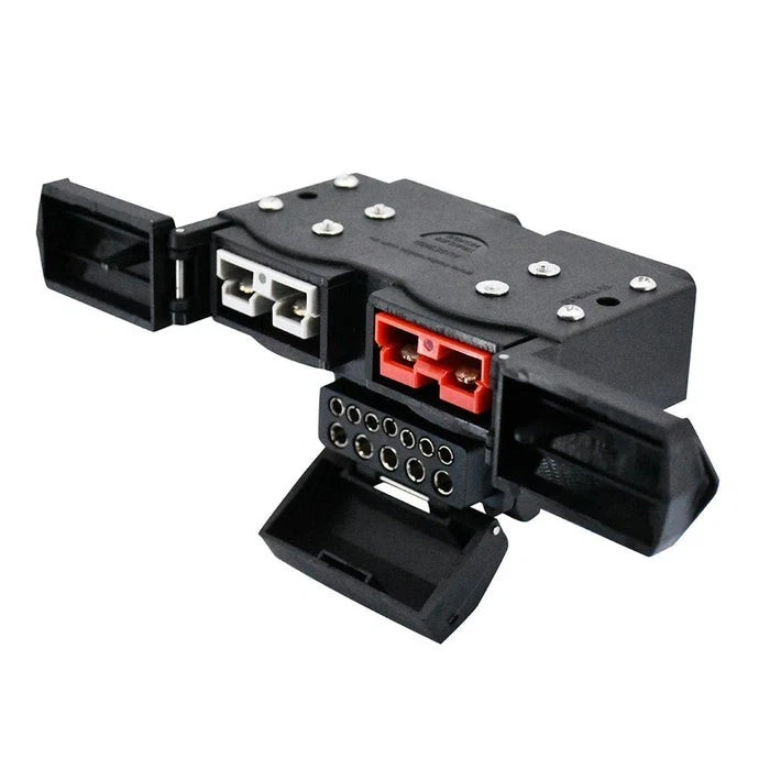 12 Pin Trailer socket & Dual 50Amp Anderson Style Connector Cover inc Red & Grey - Image 4