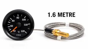 Genuine VDO CAPILLARY WATER TEMP GAUGE 52mm - 1/8 NPT THREAD 1.6m LENGTH