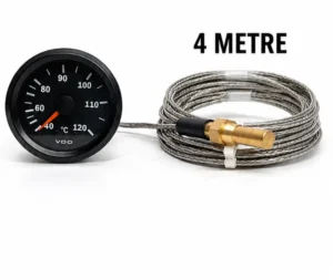 Genuine VDO CAPILLARY WATER TEMP GAUGE 52mm - 1/8 NPT THREAD 4m LENGTH