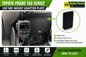 UHF Handpiece / MIC Dash Mount Suits- Toyota Prado 150 series - no-drill mount