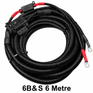 6 B&S x 6m 12v Midi Fused Extension Lead with External Anderson Plug Mount