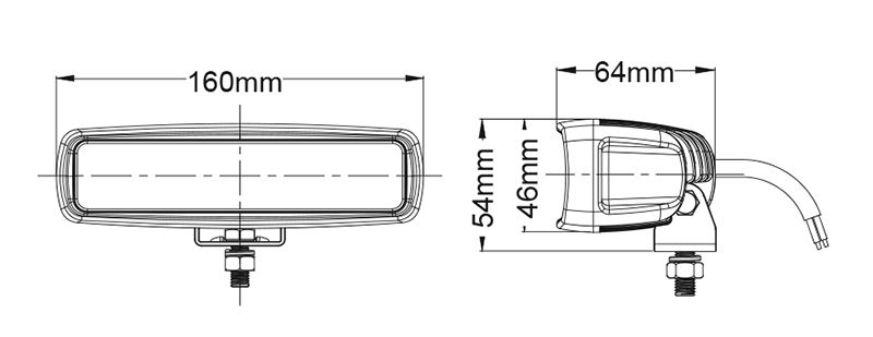 1 x LV AUTOMOTIVE 30W LED Work Light 40° Flood Beam 10-30V 2520lm - Image 2
