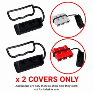 x2 3 Pin Anderson Plug Black Rubber Insulator Dust Cover / Boot/ Cap /Protector