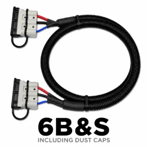 6 B&S x .5m 3 Pin Anderson Plug & Dust Cap Extension Lead inc Ignition Wire