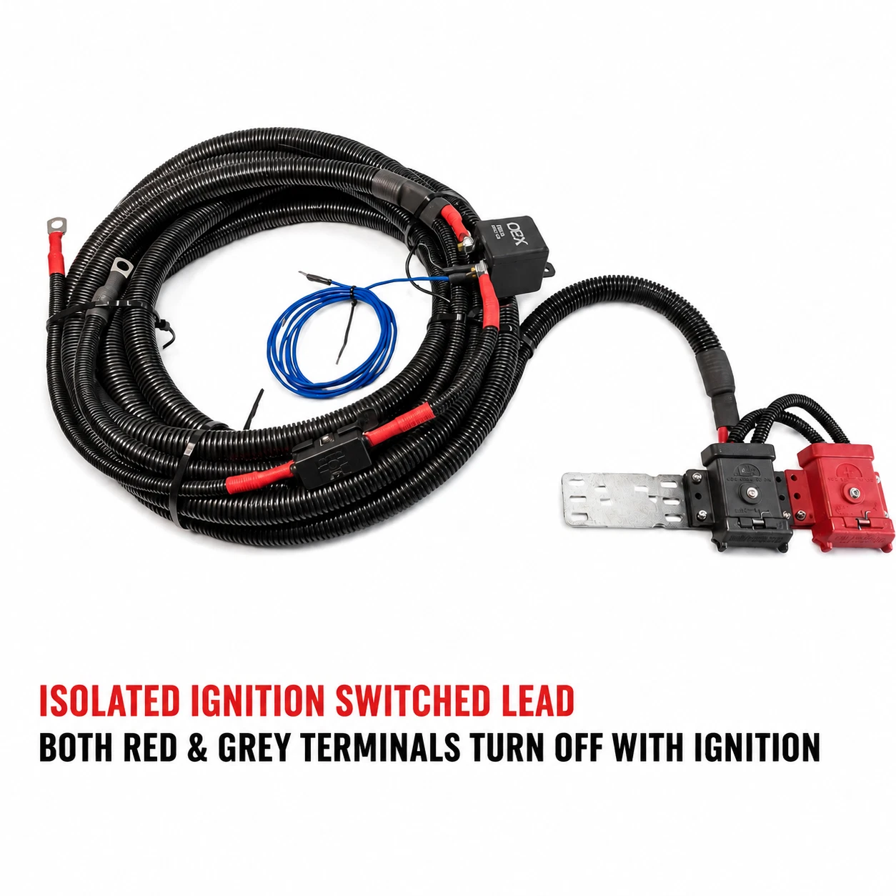 7m 6B&S Anderson Power Lead – Ignition Switched – Dual Anderson (Red & Grey)