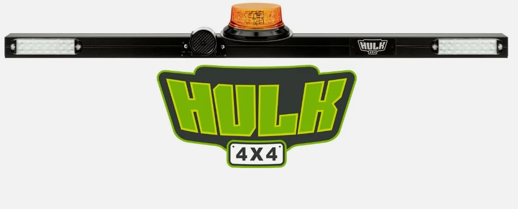 Hulk 4X4 HU9770 12v 24v Minebar - 1275mm Wide - Amber LED Beacon - Reverse Alarm
