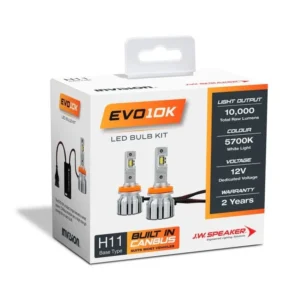 JW Speaker EVO10K LED H11 Headlights 50W 5700K 5000Lm Per Globe Built In Canbus