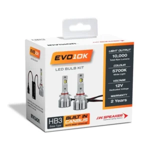 JW Speaker EVO10K LED H4B3 Headlights 50W 5700K 5000Lm Per Globe Built In Canbus