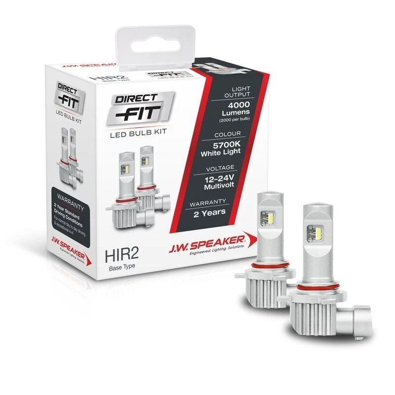 JW Speaker Speaker Hir2 LED Direct Fit Bulb Kit 12/24V 6000K 999012