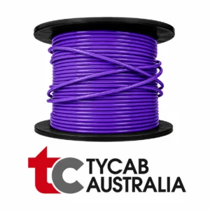 Tycab PURPLE VOILET Single Core 4mm Cable 28 Amp - 30 Metre Roll Aussie Made