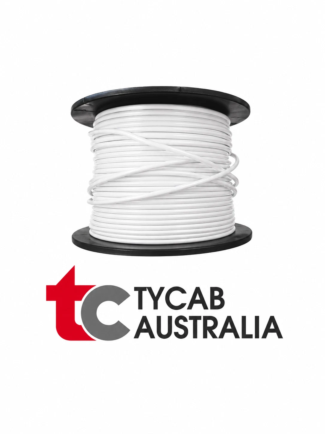 Tycab WHITE Single Core 4mm Cable 28 Amp - 30 Metre Roll Aussie Made