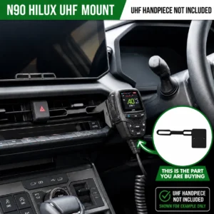 UHF Handpiece / MIC Dash Mount Suits- Toyota N90 Hilux - no-drill mount