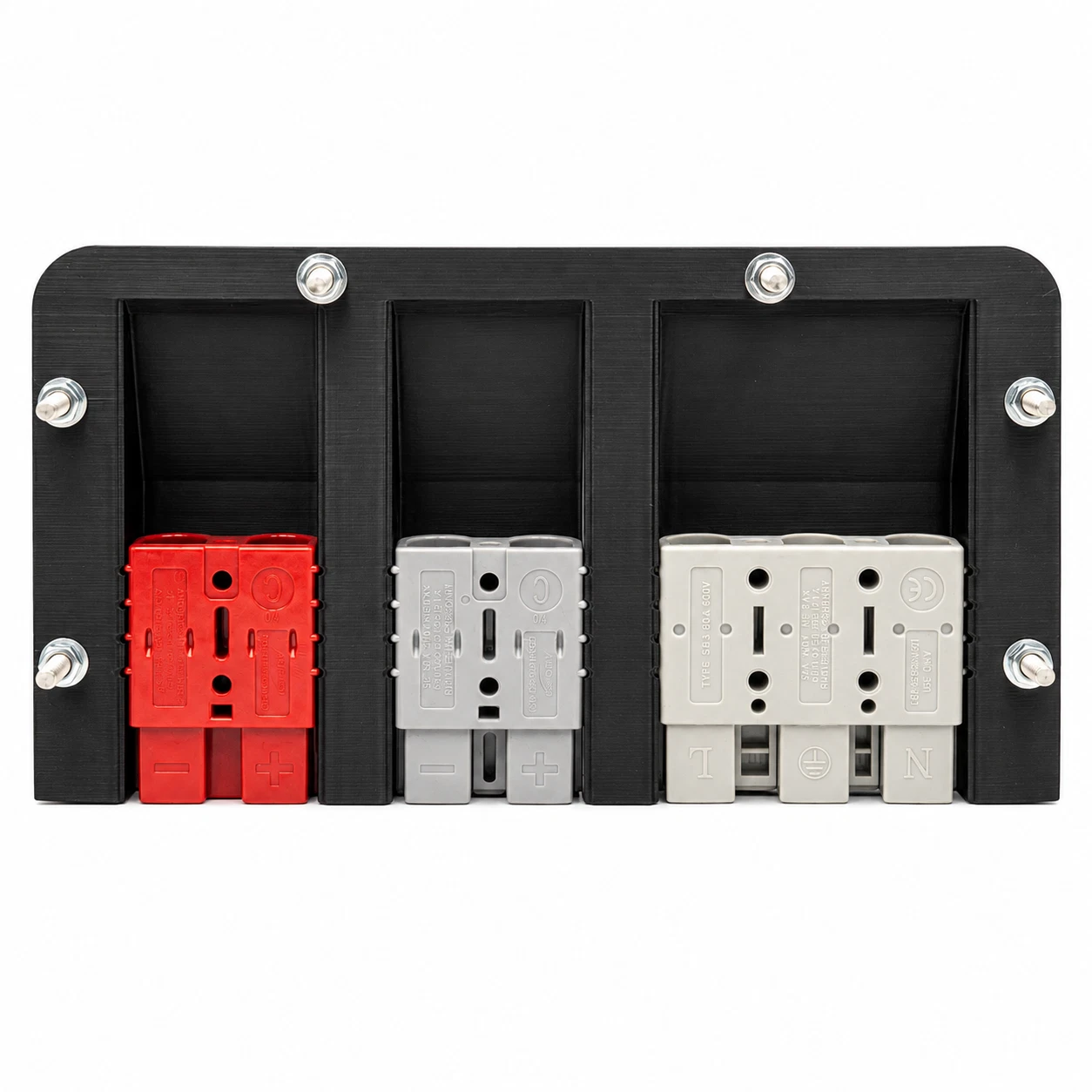 3 Pin + Red & Grey 50Amp Anderson Plug Surface Mount Kit External Plugs Included - Image 2