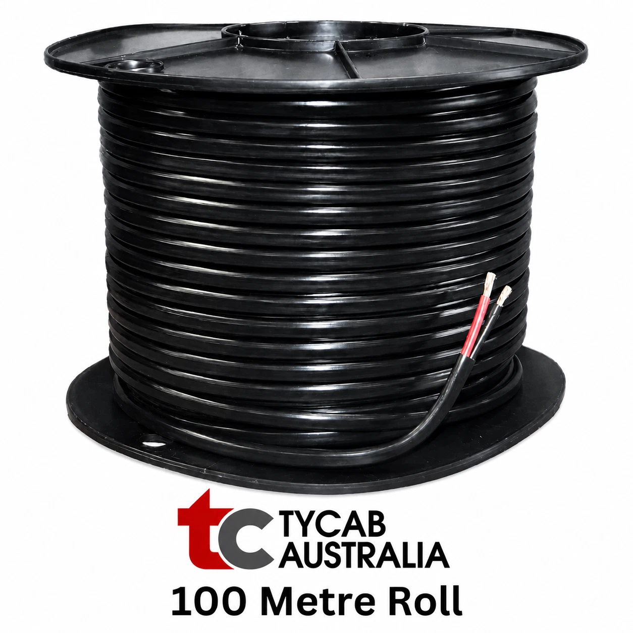 TYCAB Cable Twin Core 6mm Wire - 100 Metre Roll Australian Made