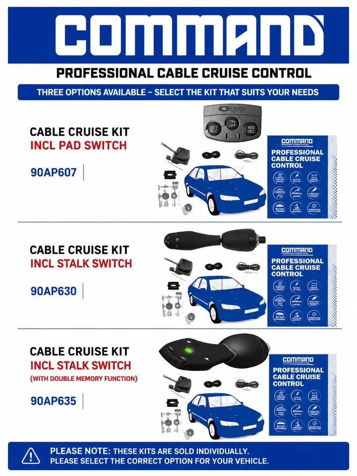 DIY Command Professional CABLE Cruise CONTROL + STALK SWITCH 90AP630 - Image 8