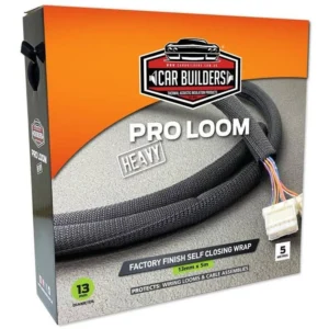 Car Builders Pro Loom Heavy 13mm 5Mtr Self Closing Braided Wiring Loom sleeve