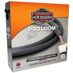 Car Builders Pro Loom Heavy 29mm 5Mtr Self Closing Braided Wiring Loom sleeve