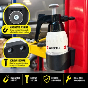 Wurth 1Ltr Pump Spray Bottle & Spray Bottle Holder Screw & Magnetic Mount