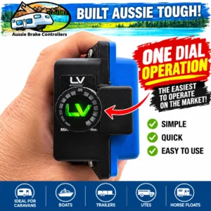 PORTABLE ELECTRIC BRAKE CONTROLLER Caravan Trailer Plug & Play Easy Single Dial