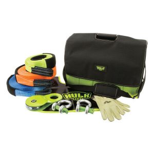 HULK 4x4 Complete 4WD Recovery Kit Snatch Strap Winch Extension Bow Shackle