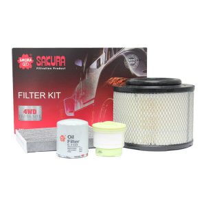 SAKURA Filter Kit Oil Air Fuel Cabin Hilux KUN16 KUN26 1KD-FTV 12/2013 Onwards