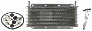 UNIVERSAL TRANSMISSION OIL COOLER KIT 280 X 110 X 19 V8 4WD inc hoses & Fittings