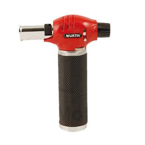 Wurth Butane Gas Torch - Ideal for soldering, heat shrink, plumbing - Refillable