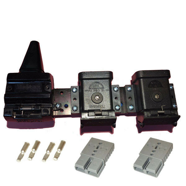 Anderson Plug 50 Amp x2 & Covers & 12 pin Flat Trailer Socket Mounting