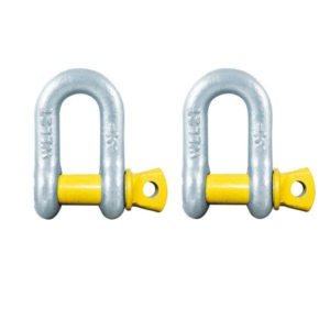 D Shackle Pair Rated 750kg 8mm 5/16" Galvanised ARK Trailer Dee Shackle x 2