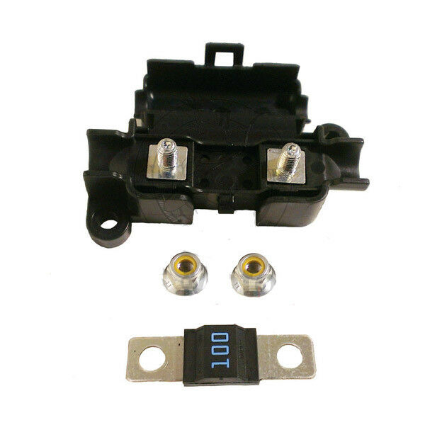 Fuse Holder & 100A Fuse for Dual Battery Isolator System Caravan Camper