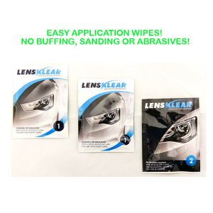 LENS KLEAR Headlight Restoration Kit - Easy to use wipes, no sanding like Rain-X