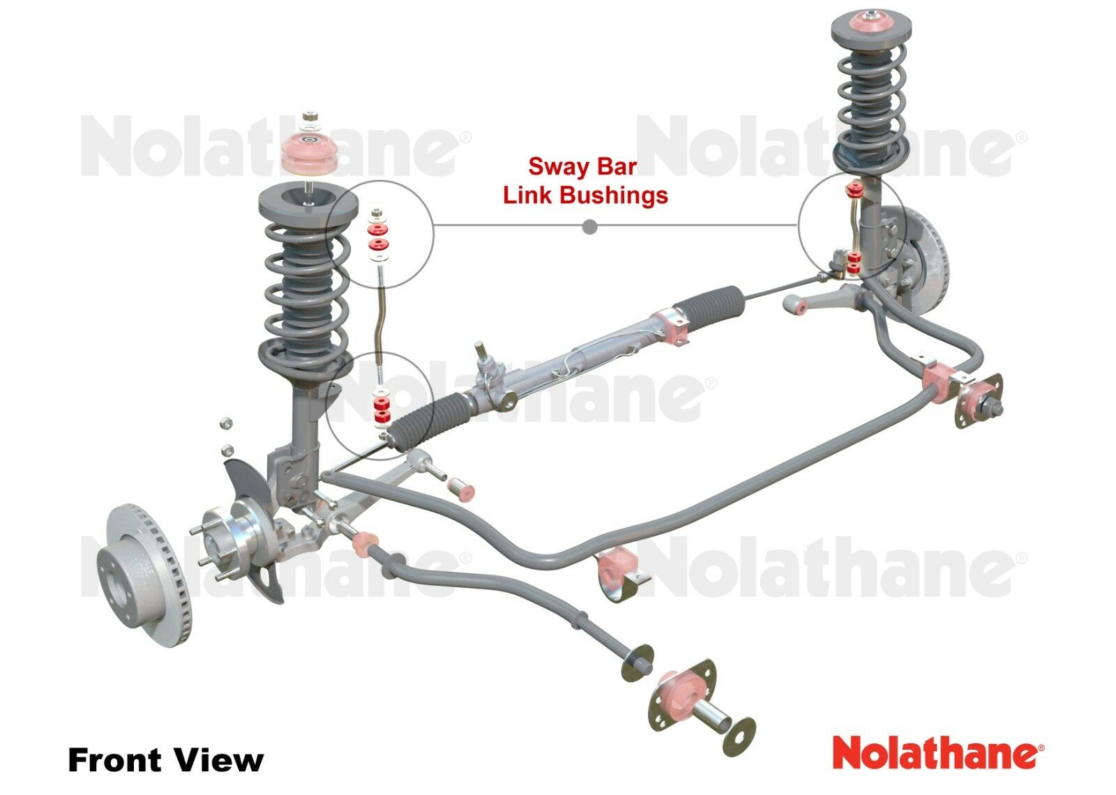 NOLATHANE 42449 FRONT SWAY BAR BUSH SUITS HOLDEN COMMODORE VN VP VR VS