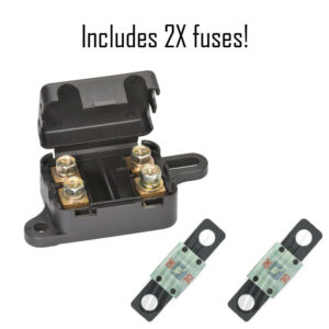 Narva Twin Midi Fuse Holder suits - Dual Battery Installation inc x2 30Amp fuses