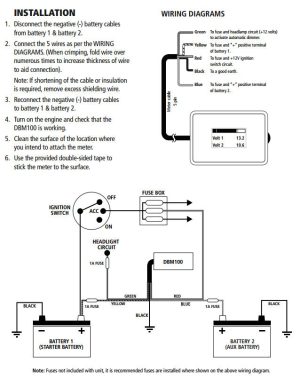 Projecta Dual Battery Monitor DBM100 - with voltage alarm, Caravan Volt Meter - Image 8