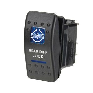 Rear Diff Lock Rocker Switch - Carling Style, Illuminated, Sealed 4x4 4WD