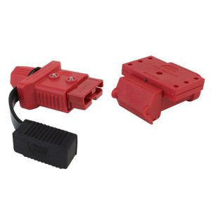 Red Anderson Plug Cover Mounting Bracket + Lead End 50 Amp Dust Weatherproof