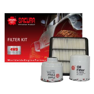 SAKURA Filter Kit Oil Air Fuel Triton ML MN Challenger PB PC 4D56T 07/2008 ON