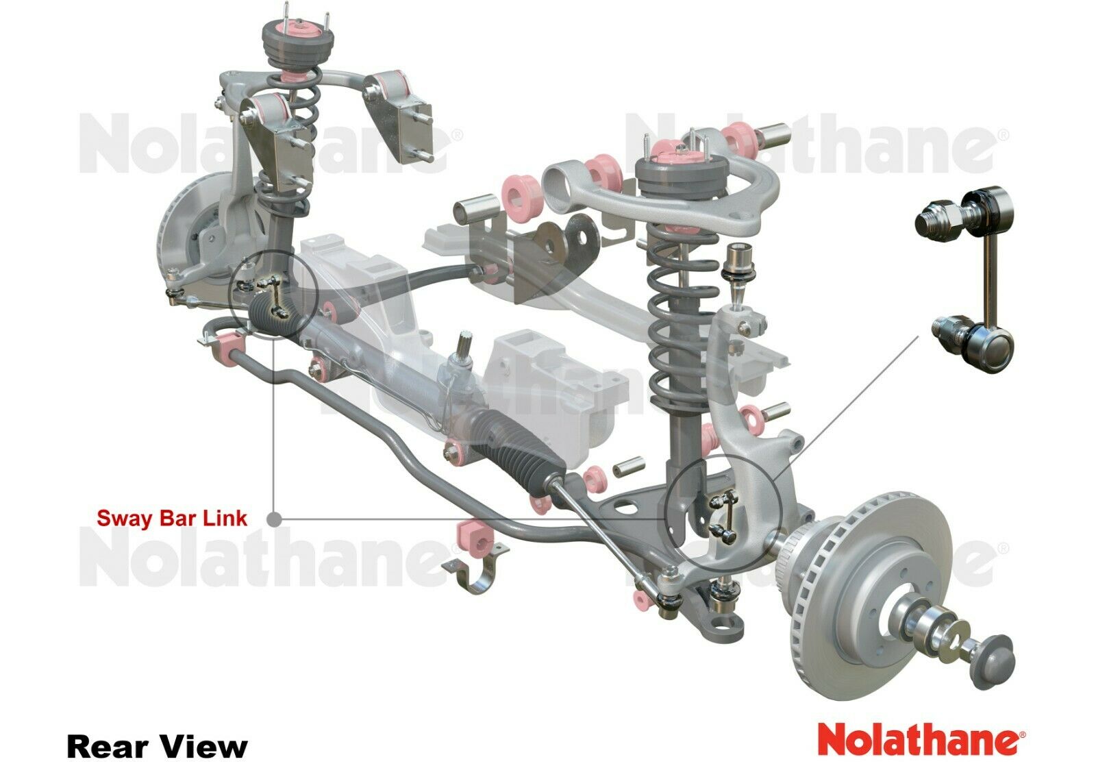 NOLATHANE 42711 Sway bar link Assembly Ford Falcon AU BA BF HS Autoparts