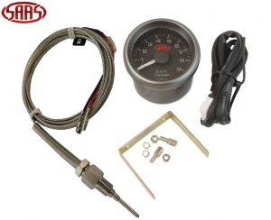 SAAS Exhaust Temp Pyro Gauge Black Face 0-900 52mm Multi Colour + Sender & Kit - Image 3