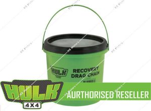 HULK DRAG CHAIN + 2X HOOKS 5 METRE X 8 MM G70 RECOVERY 4X4 WINCH TOW NEW 8000KG