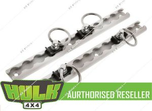 Hulk 4x4 Tie Down Anchor Tracks (2PK) 305 x 28mm 4 Anchor Points
