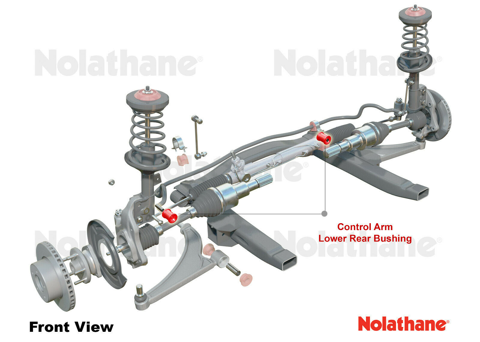 NOLATHANE 45503 Front Control Arm Lower rear Bush Holden Adventra