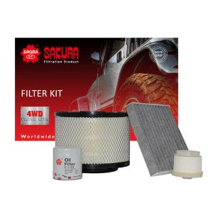 SAKURA Filter Kit Oil Air Fuel Cabin Hilux KUN16R KUN26R 1KD-FTV 2005 to 11/2013
