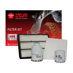 SAKURA Filter Kit Oil Air Fuel Cabin Prado KDJ150R KDJ155R 1KD-FTV TD 11/2009 On