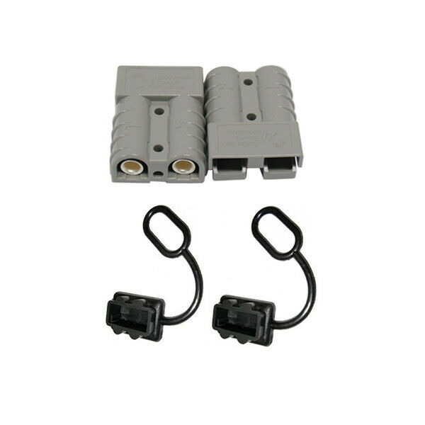 Anderson Plug 50 Amp Connector GENUINE Twin Pack with Covers Car Camper