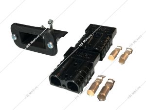 Flush Mount 50Amp Anderson Plug Mounting Bracket Inc: x2 Genuine Black Anderson