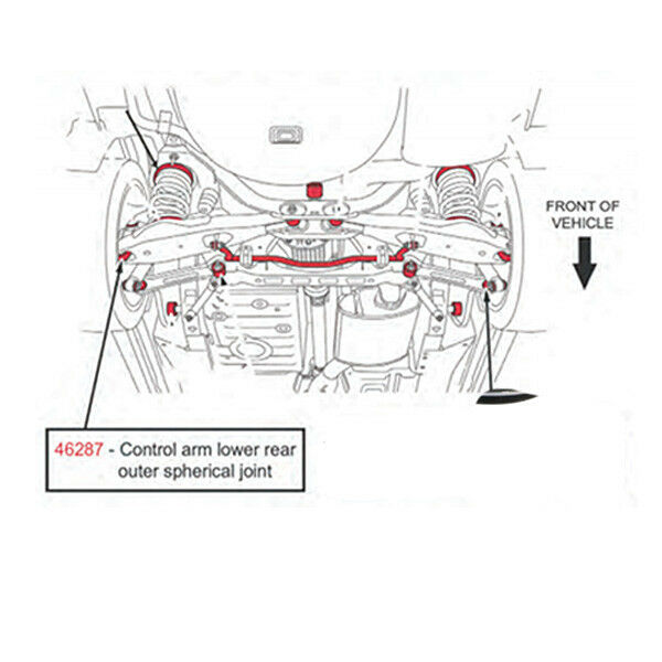 Nolathane 46287 Rear Control Arm Lower Outer Bearing Kit Falcon